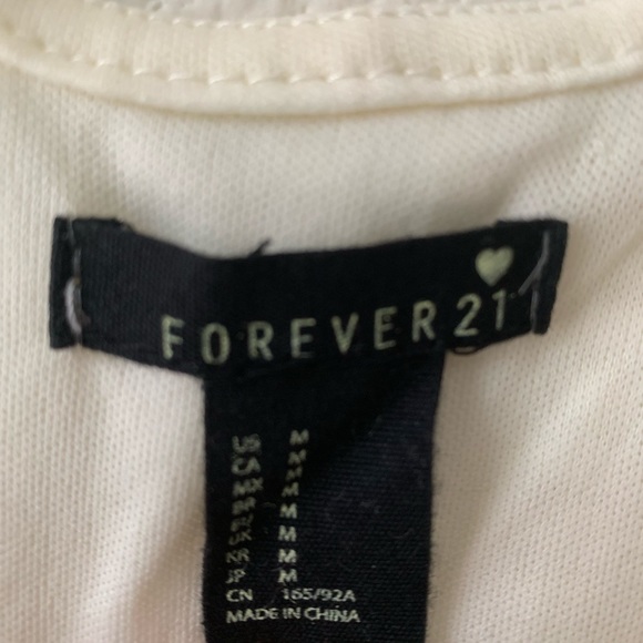 White Lace Tank Top. Forever 21 Size M - Picture 3 of 4